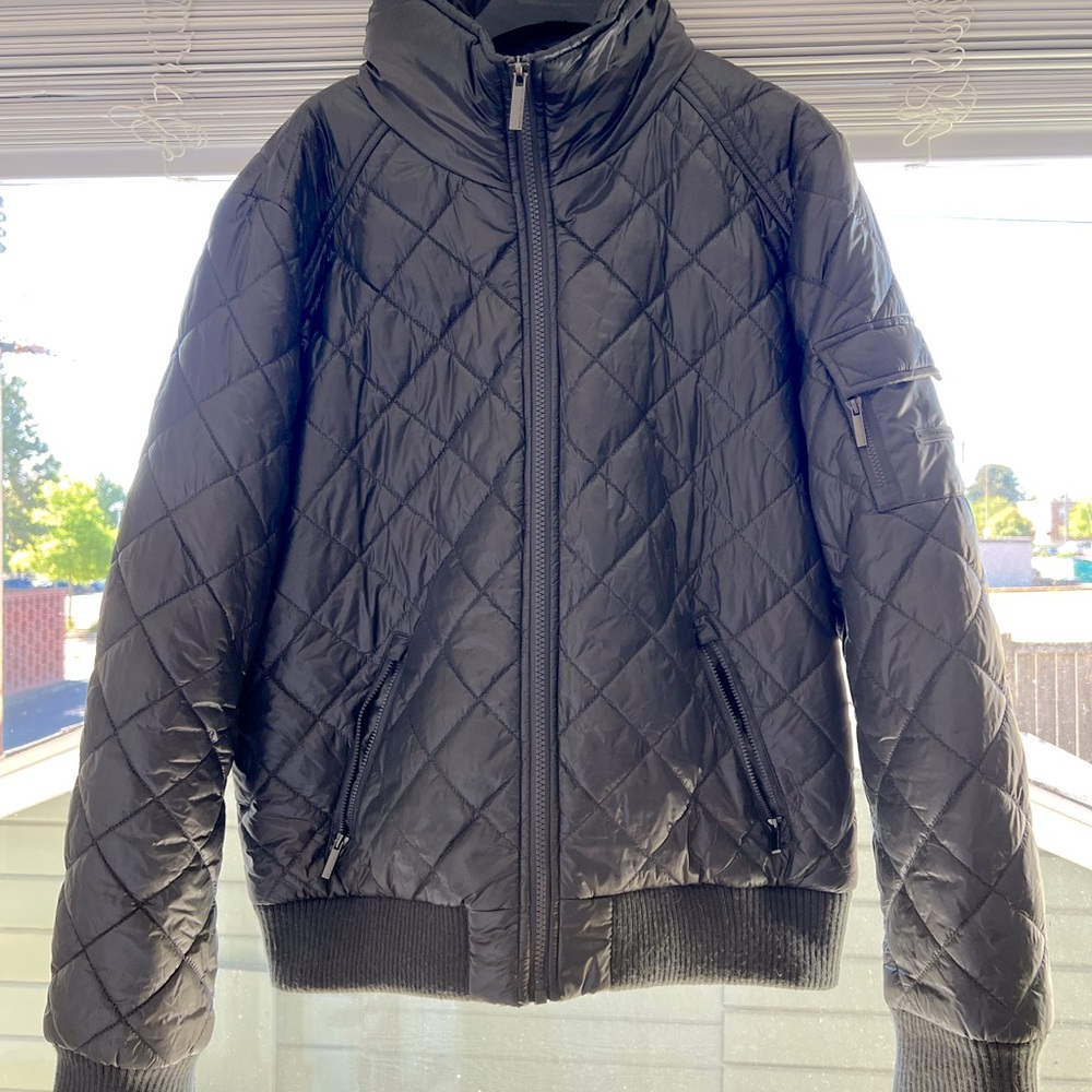 Puffy Gray French Connection Bomber Jacket